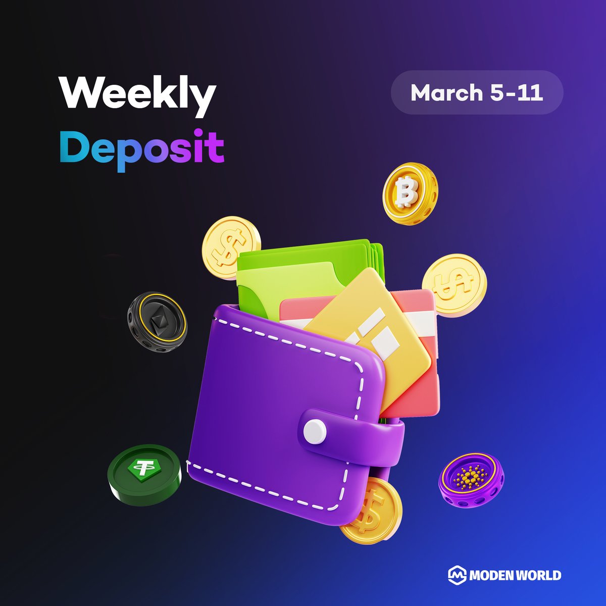 modenworld's tweet photo. 𝐒𝐚𝐯𝐢𝐧𝐠 𝐢𝐬𝐧'𝐭 𝐚 𝐬𝐚𝐜𝐫𝐢𝐟𝐢𝐜𝐞, 𝐢𝐭'𝐬 𝐚𝐧 𝐢𝐧𝐯𝐞𝐬𝐭𝐦𝐞𝐧𝐭 𝐢𝐧 𝐲𝐨𝐮𝐫 𝐟𝐮𝐭𝐮𝐫𝐞. 𝐎𝐮𝐫 𝐰𝐞𝐞𝐤𝐥𝐲 𝐝𝐞𝐩𝐨𝐬𝐢𝐭𝐬 𝐚𝐫𝐞 𝐩𝐫𝐨𝐨𝐟 𝐭𝐡𝐚𝐭 𝐭𝐡𝐞 𝐬𝐚𝐜𝐫𝐢𝐟𝐢𝐜𝐞 𝐢𝐬 𝐰𝐨𝐫𝐭𝐡 𝐢𝐭 💰💪

👉 Learn more: https://t.co/QWbdO9tq0q

#modenworld #btc  #NFT #Blockchain  #cryptonews