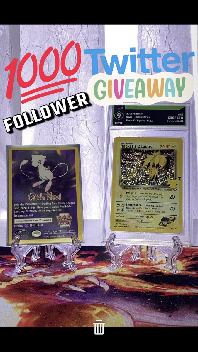 Pokemon__drama's tweet image. 1K Twitter follower giveaway!

1. Follow me
2. Retweet
3. Like

Bonus entries:
1.Tag friends, the more you tag the more entries you get
2.Sub to my YouTube (link below &amp;amp; in bio) show proof

m.youtube.com/@pokemon_drama…

Winner selected Sunday 03/26/2022
You pick which one you win!