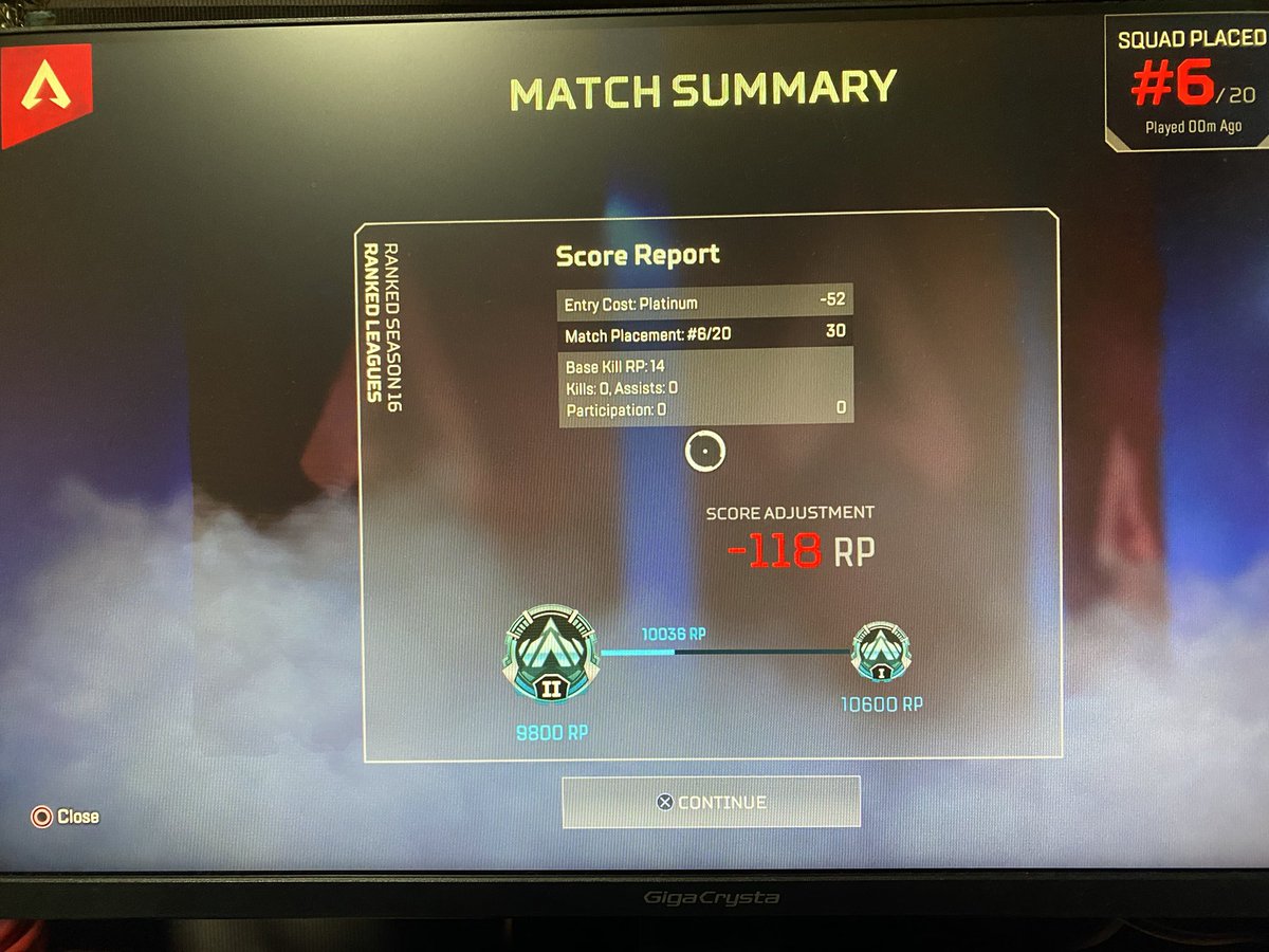 dozght's tweet photo. RP変わらないのにのにマイナスだけ加算されるのはなんですか？
#ApexLedgends 
#APEX https://t.co/FDi3iZhIjL