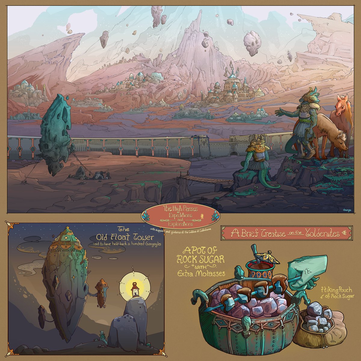 Enuryn_Nat's tweet photo. A page on the Yoldenites. Part of of a series on the High Passes for @WanderingInn 

Yeah that is just a pot of sugar and molasses. https://t.co/POkvPopg63