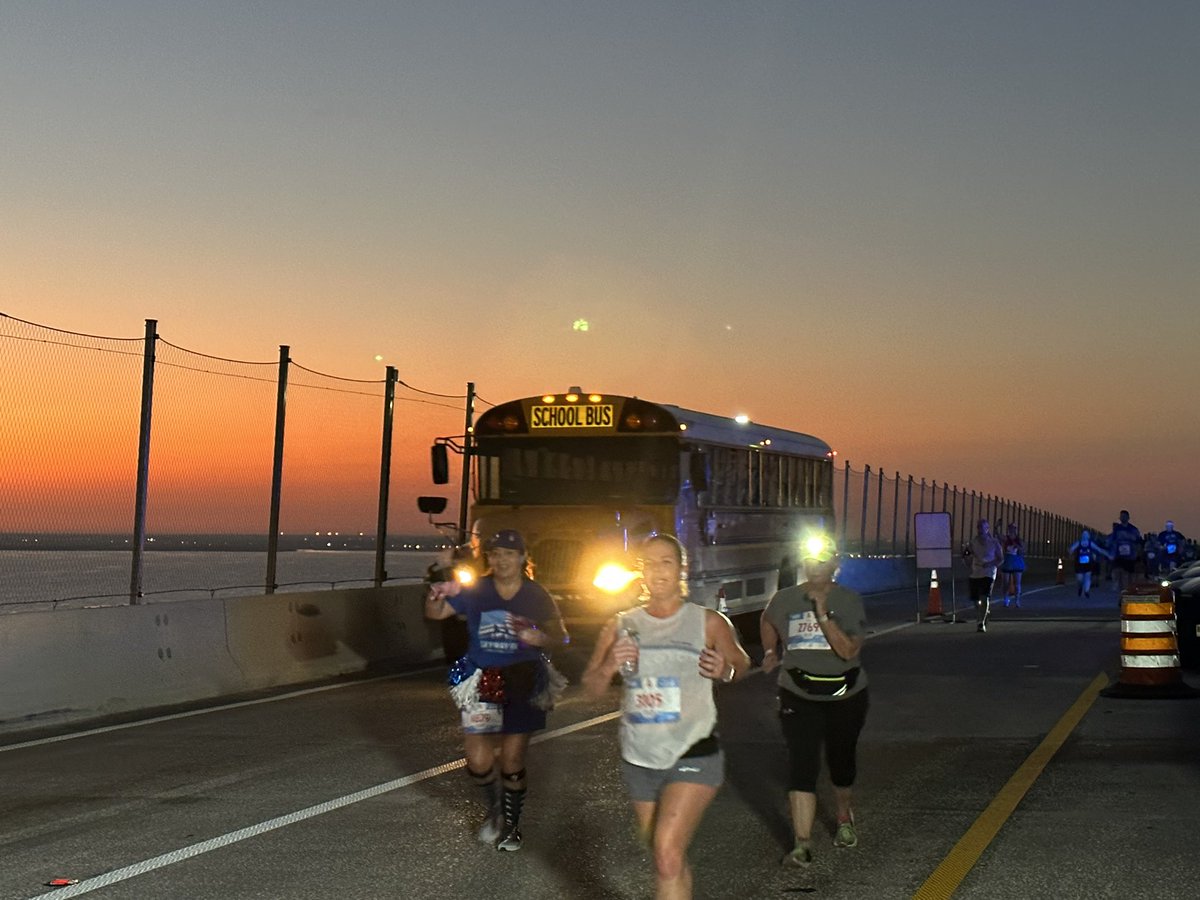 Sun is rising over the @Skyway10K! @10tampabay