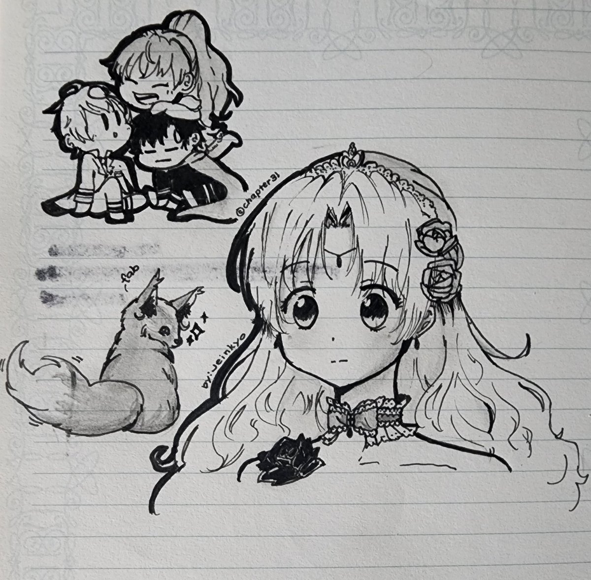 jeinkyo's tweet photo. drawing i made idk when lol probably pandemic 

#whomademeaprincess #fanart https://t.co/VwqFq6K0CY