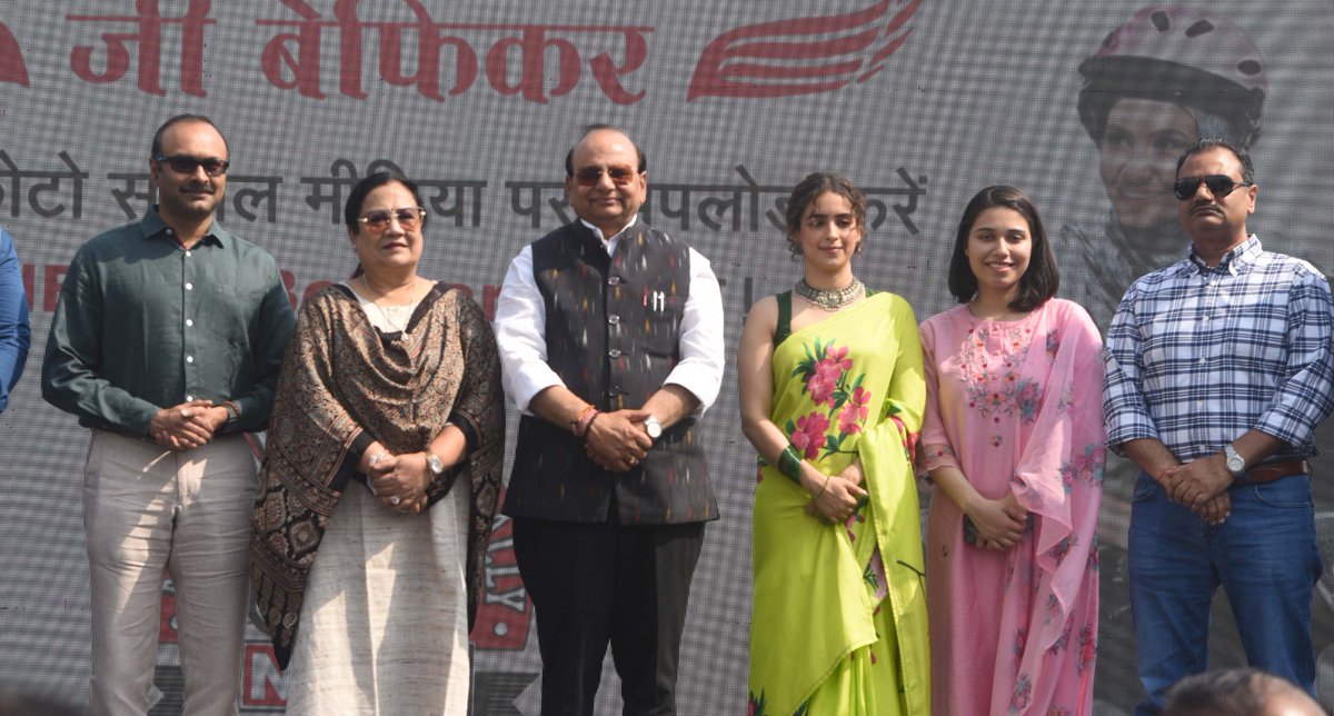 AshishXL's tweet photo. Thank you so much @LtGovDelhi sir for coming to flag off @NBTDilli  All Women Bike Rally. Your presence encouraged participants a lot. https://t.co/UjmdzKIKqA