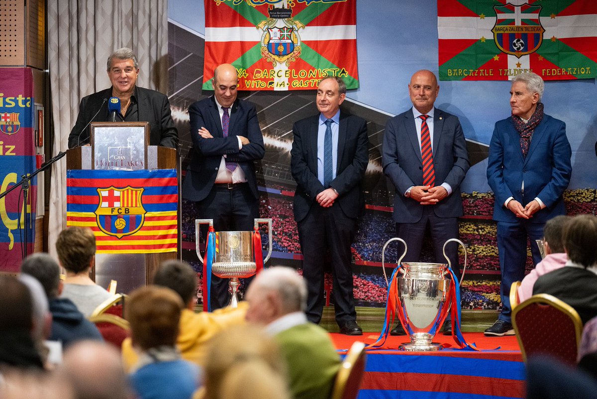 JIMacia's tweet photo. Ahir, en la prèvia del partit enfront l’Athletic Club, vam assistir al 30è aniversari de la @euskobarca - Penya Barcelonista de Vitoria-Gasteiz  i a la 10a Trobada de Penyes Barcelonistes d’Euskalherria.
Eskerrik asko.  posible egin zenuten guztiok. 💙♥️ #FCBarcelona https://t.co/YW4qkqaGZ6
