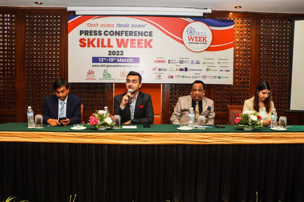 The Skill Week Starts! 

13-17 March Workshops, Competitions

18 March - Skill Fest at Ace Institute of Management 

19 March - CEO Unplugged, Skill Hero Awards and Closing Ceremony 

सिपले सम्मान, सिपको सम्मान । 

You can find them here: skill.glocalafterschool.com

#SkillWeek2023