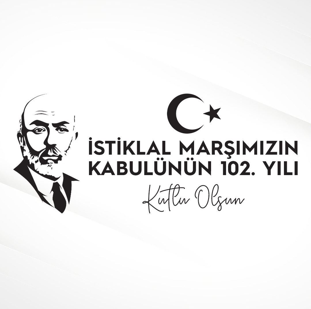 ❝Hakkıdır, hür yaşamış bayrağımın hürriyet
Hakkıdır, Hakk'a tapan milletimin istiklâl❞

İstiklal Marşımızın kabulünün 102. yılında vatan şairi Mehmet Akif Ersoy’u saygıyla anıyoruz.