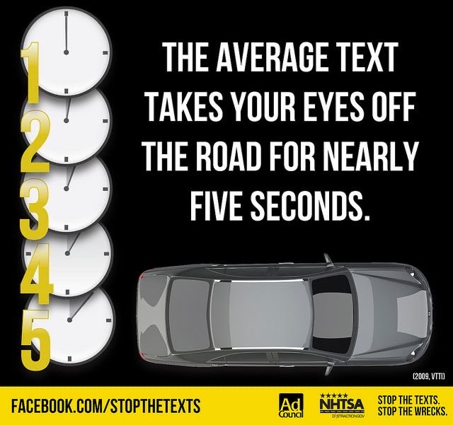 “I want to drive blindfolded the length of a football field.” Said no one ever. But…that’s what you do when you text while driving. #RoadSafety