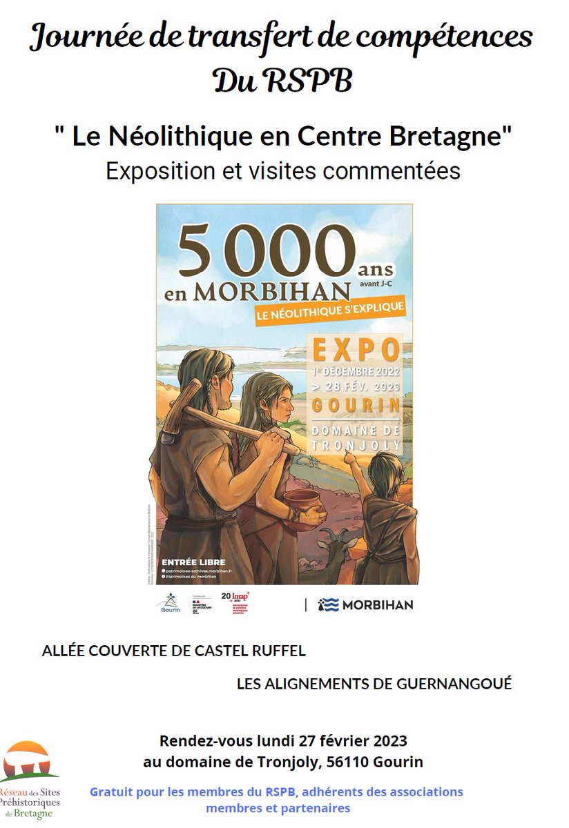 amigalithes's tweet photo. Article @prehistaurore sortie Réseau Sites #Préhistoriques @regionbretagne/@CRT_Bretagne, avec @artcheolab, Aurélie Crowch &amp; Selma Theron pr  l’expo portée par @morbihan_fr, en collab SRA #Breizh, l’Université #Bretagne Sud, @CReAAH_UMR6566  et @Inrap : https://t.co/hQIHGHrVaz https://t.co/8OcNPRkzdd