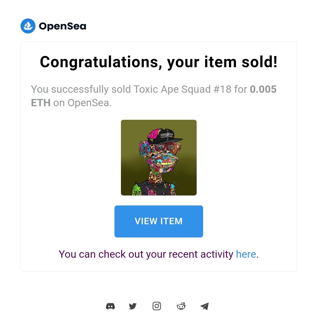 toxicapesquad's tweet photo. 🚨SOLD OUT!🚨
@Jason_M_Gambino Congratulations 🎉❤

Toxic Ape #18

Price 0.005 ETH 

Polygon blockchain 🖇

No gass fees ⛽

Click link 👇🏼

https://t.co/gmHQ6umT07

Tags;#nfts #nft #nftart #nftcommunity #nftcollector #nftartist #crypto #digitalart #cryptoart #art #ethereum https://t.co/uVtNeTDBkG