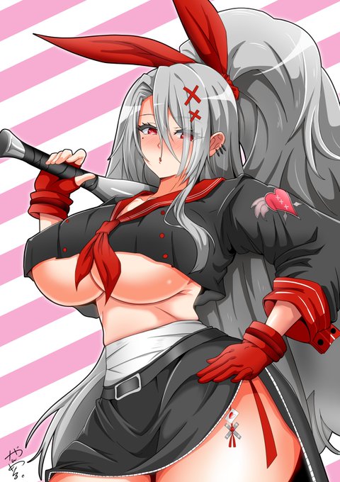 スケバン(?)衣装のプリンツ・ハインリヒ完成しました～。
Pixivに乳出し差分もあるぜ!
#アズールレーン #アズレン 
https://t.co/RwICTRzSfk 