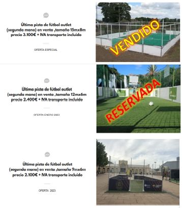 ThreeFootball's tweet photo. Última pista outlet (segunda mano) de fútbol 3x3 en venta
Gran oportunidad de negocio.Entra en nuestra web e infórmate
#futbol⚽ #fútbol #futbolmania #football #futbolstreet #minifutbol #futbol3x3 #3x3futbol #futbolsala

https://t.co/siW3I1HRvK https://t.co/zA22UAQYdI