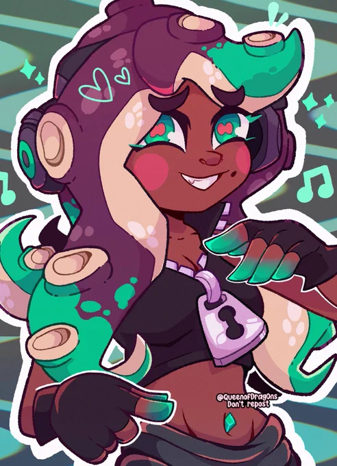 I think I never posted this Marina illustration here #Splatoon #スプラトゥーン 