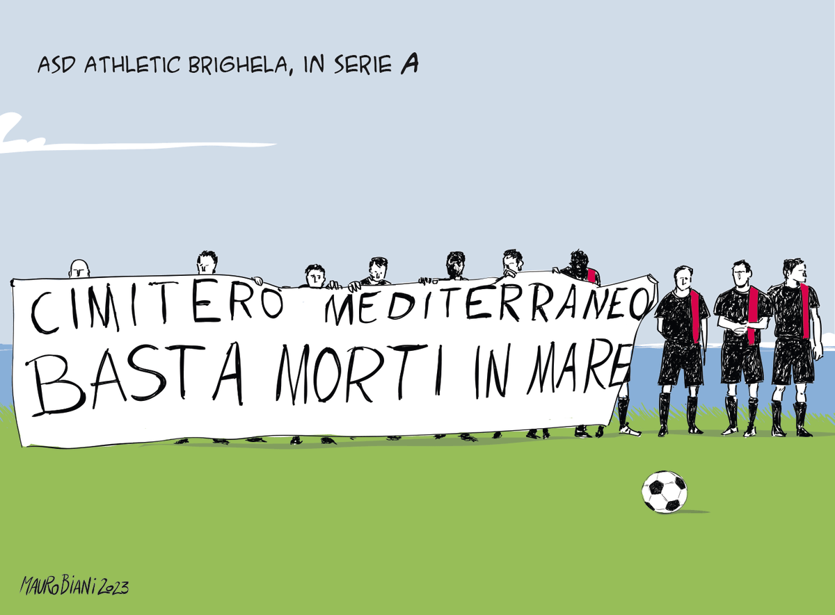 maurobiani's tweet photo. #persone #migranti #rifugiati #strage #Cutro #Mediterraneo 
Viva Asd #AthleticBrighela che non è stato indifferente. Grazie.
Oggi su @repubblica https://t.co/xSfEC5iUvK