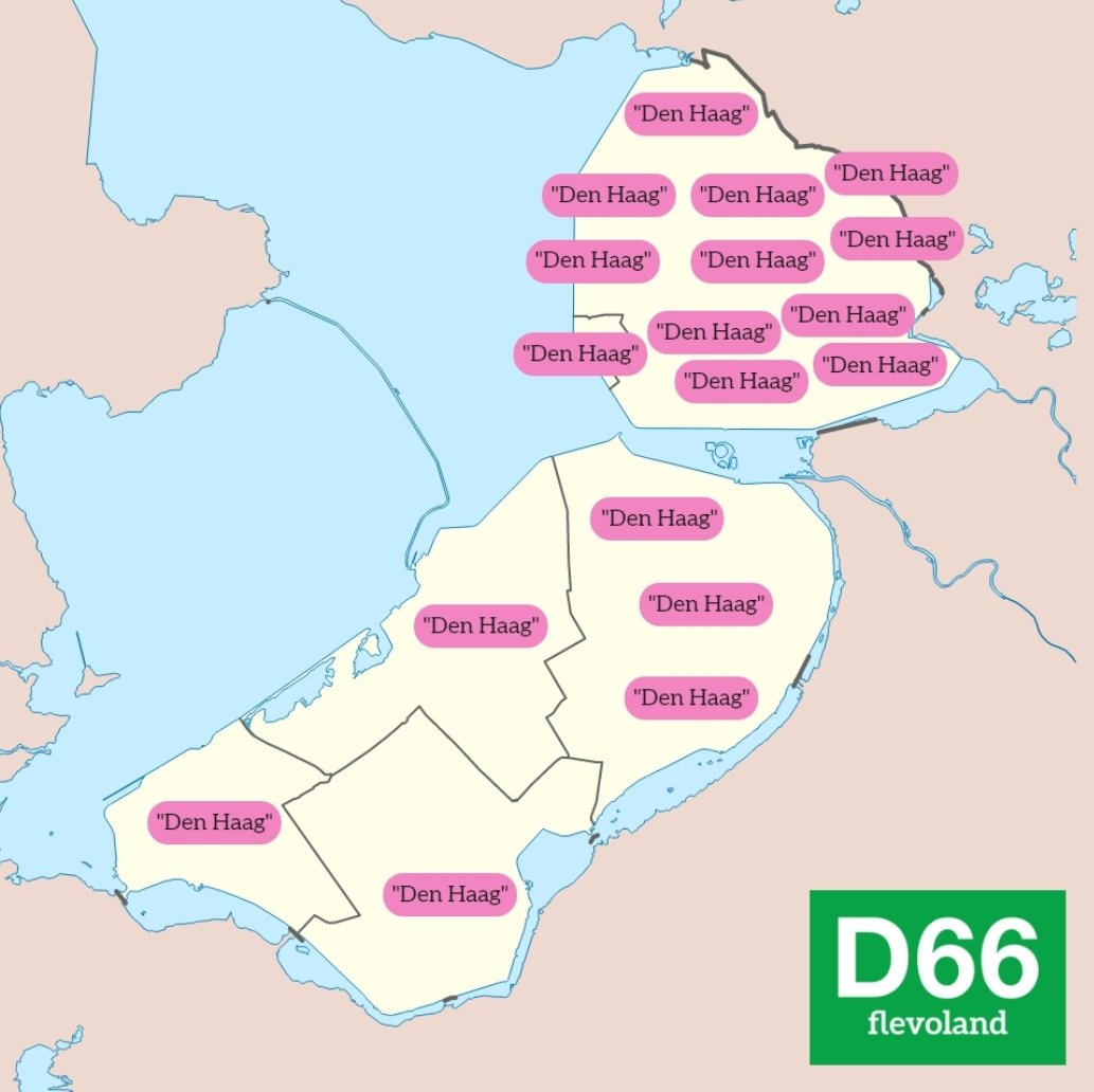 "D66 zou ook eens buiten Den Haag moeten komen." 

Wij snappen die uitspraak van <a href="/DerkBoswijk/">Derk Boswijk</a> wel.

Kijk maar eens naar alle plekken in Flevoland waar <a href="/D66/">D66</a> deze week is geweest