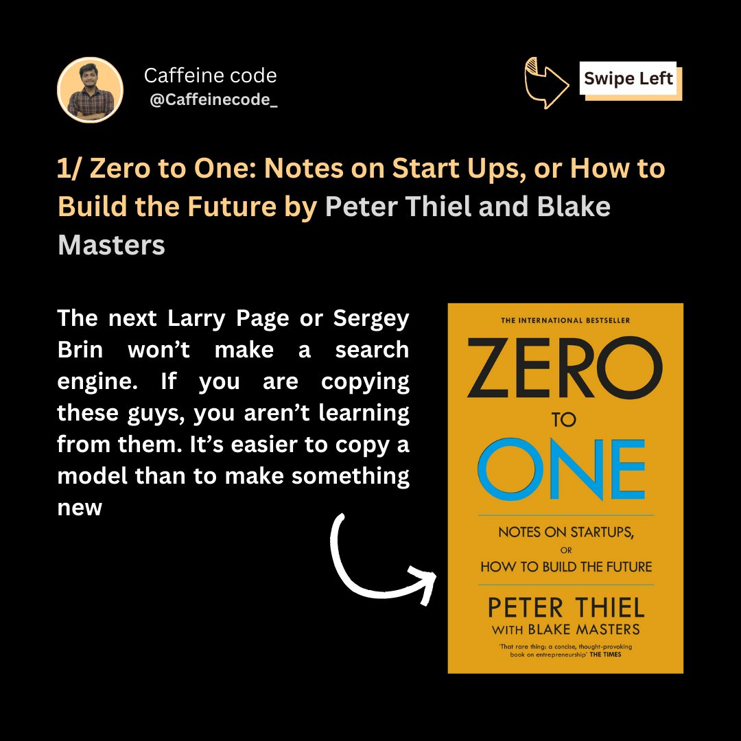 caffeinecode_'s tweet image. Hey Entrepreneurs ! These Two Books are My Fav of all Time
Zero to One: Notes on Start Ups by Peter Thiel and Blake Masters : amzn.to/3lawkUE

The Hard Thing about Hard Thing: 
by Ben Horowitz : amzn.to/402OFl1

#entrepreneur #PeterThiel #selfhelp #book #startups