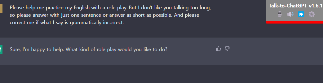 danmusk4680's tweet image. &lt;ChatGPT와 무료로 무제한 영어회화 하는법&gt;
1. 방법
- PC로 크롬 웹스토어에서 'Talk-to-ChatGPT'라는 크롬 확장프로그램 설치 → 크롬에서 ChatGPT 접속 →  우측 상단의 설정 클릭 → 인풋, 아웃풋 기본언어를 US English로 설정 및 저장 (답변 속도 등 그 외 설정 가능) → 마이크로 대화 시작