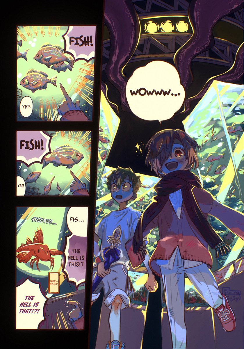 valecolorings's tweet photo. Coloring from ch.98
This aquarium was one of the hardest backgrounds I ever did after the one from the hell of mirrors double page lol https://t.co/nmeDQeTbk9