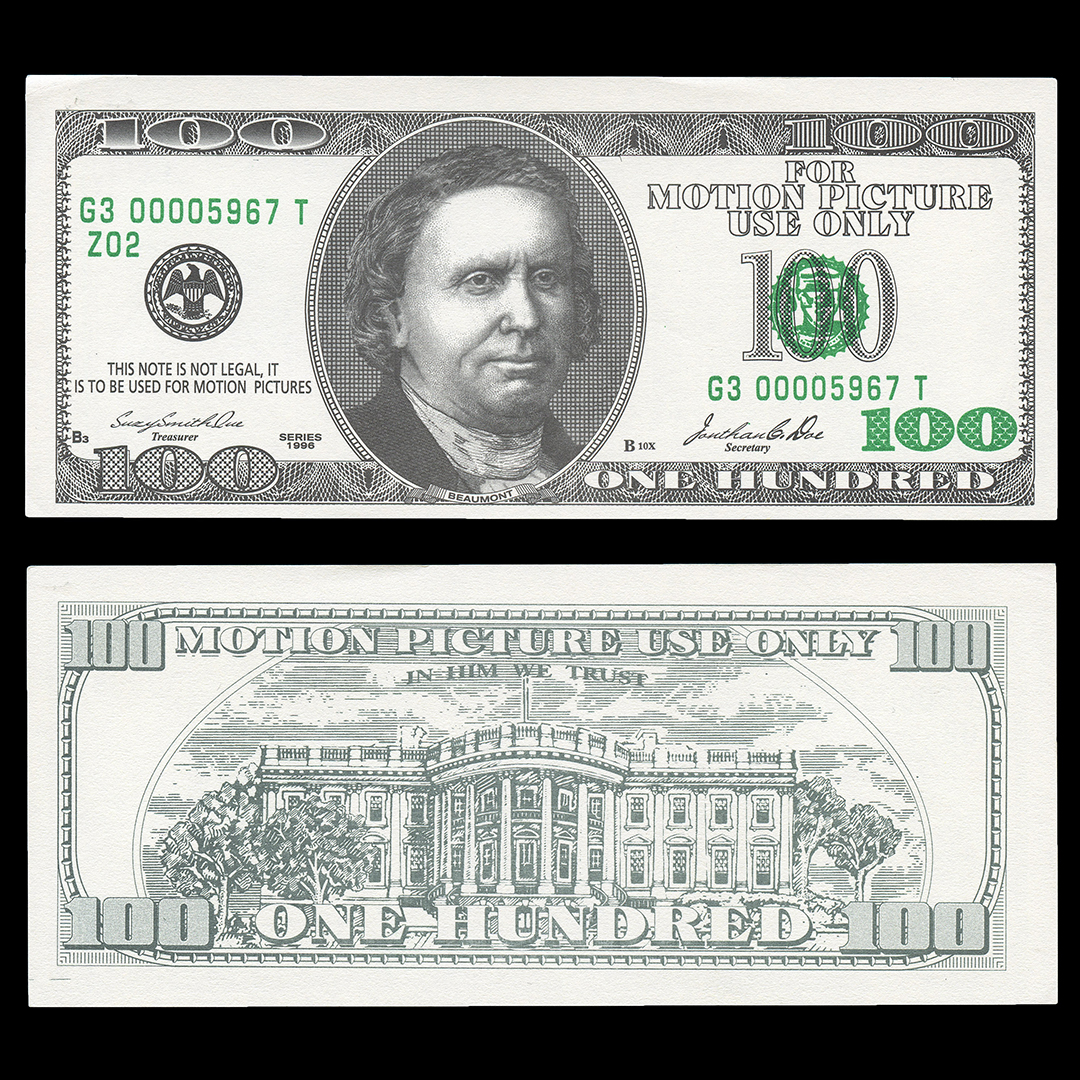BoCMuseum's tweet photo. It’s #Oscars night and #DYK that real money💲 rarely appears in movies? 
Although never seen in detail, prop money must look like money, nonetheless. 
One of the signatures on this prop money reads Johnathan C. Doe. https://t.co/8h7CSVJEef