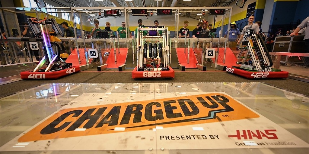 FIRSTChesapeake's tweet photo. Not able to be at the #FIRSTChesapeake District Bethesda MD Event Sponsored by @LeidosInc (Walt Whitman HS) this weekend? Bummer! Watch the live feed at https://t.co/lkkWFA9kXX (Opening Ceremony 9:00am Sun.)
#frc #chargedup #omgrobots #RobotTime #FRCRobotics https://t.co/DIsA4uwNgA