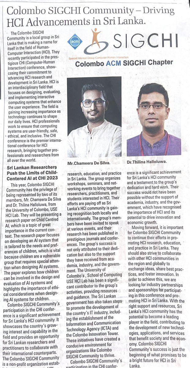 Colombo ACM SIGCHI tweet media