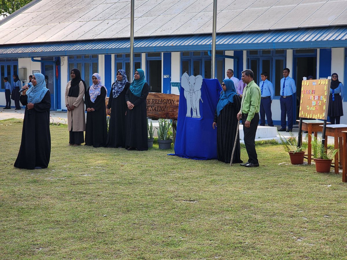 siskelaa's tweet photo. Bullying Prevention Month 

Assembly led by teachers to start  the week’s theme ‘Tolerance’.
@MoEdumv https://t.co/J8PDMaHkNt