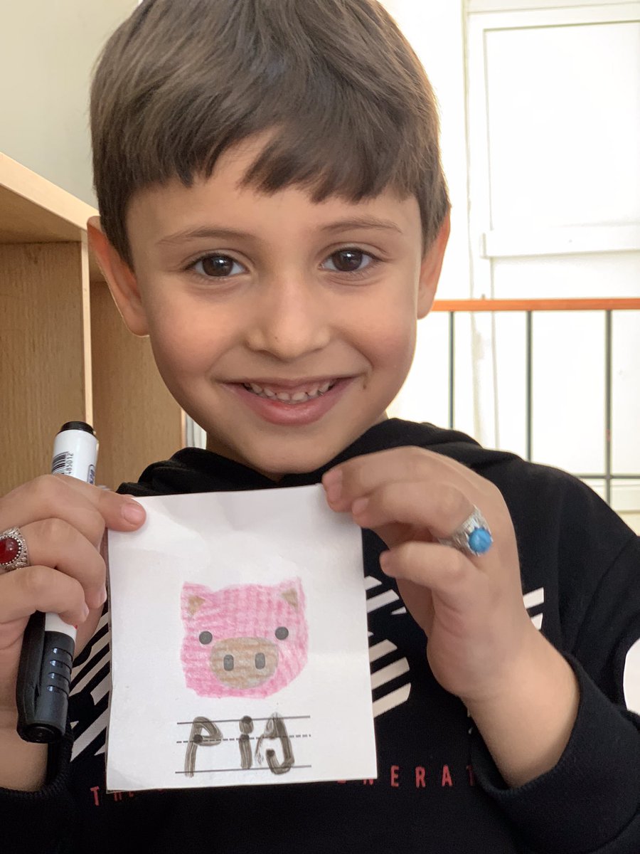 Our learners dig in black crystal sand &amp; searched for  ig-family words…each identified a picture…&amp; named it.

We’ve picked their interests and curiosities, which triggered their abilities to identify the items.