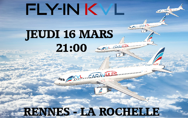 Retour des FLY-IN KVL.
Je vous propose de nous retrouver jeudi 16 mars à partir de 21 heures sur le terrain de Rennes pour un petit vol à destination de La Rochelle.
caravailes.forumactif.org/t539-fly-in-kvl