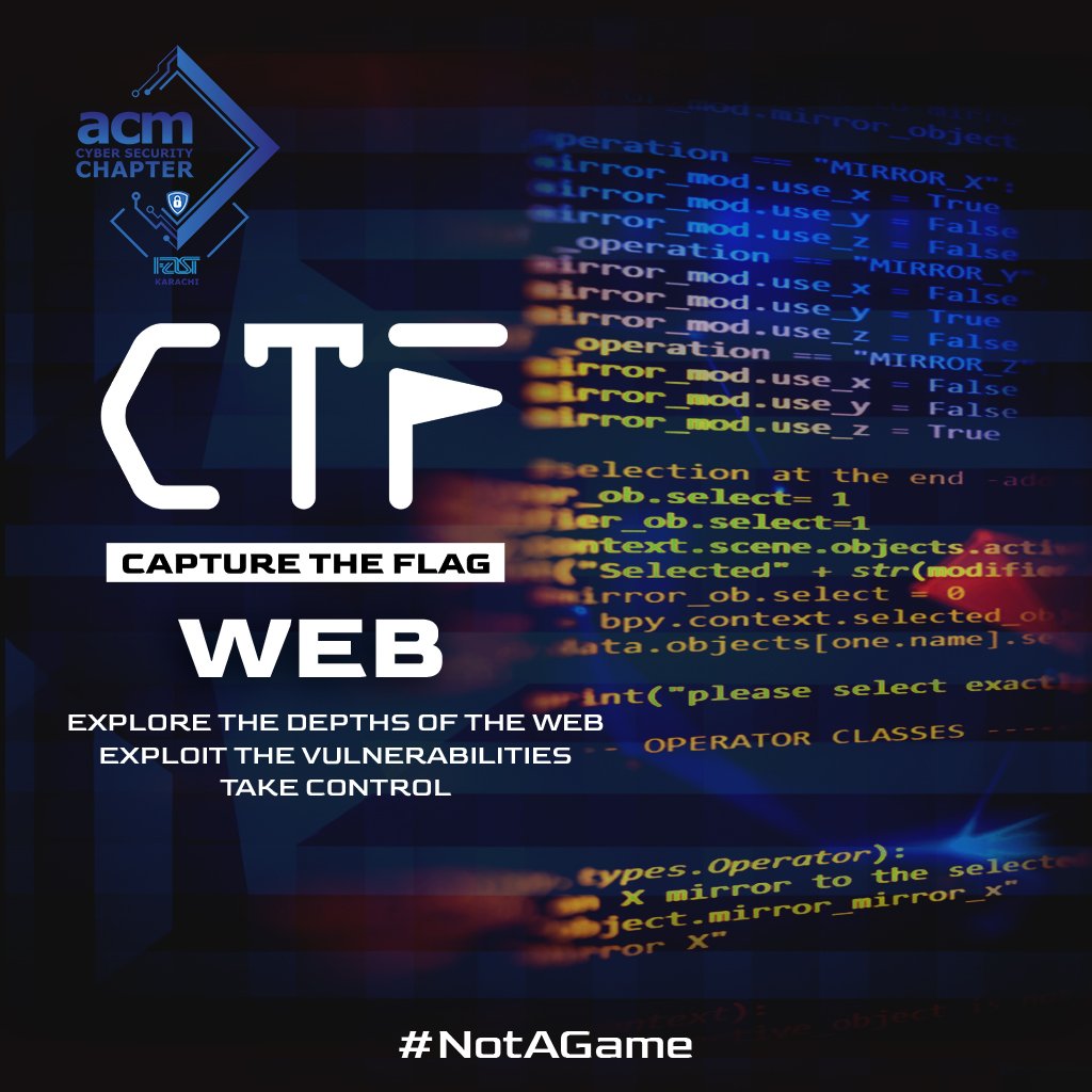 acm_cys's tweet image. Intra-Fast CTF Category Reveal (3/5)

Explore the depths of the web,
Exploit the vulnerabilities,
Take control

This category revolves around web application security, which is the practice of protecting web applications from various forms of attacks.
#NotAGame