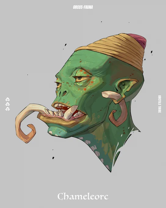 Chameleorc of the Orctile tribe Orcus x  Orc + Chameleon10/10 