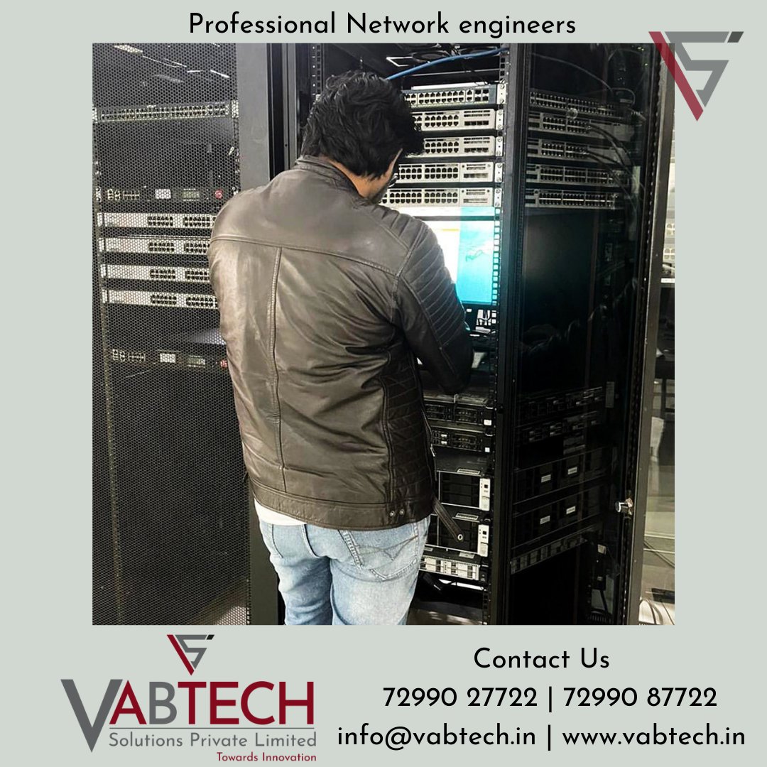 VabtechS's tweet photo. Network engineers are professionals responsible for setting up and maintaining networks within and between organizations.
Contact Us
📲 - 72990 27722 | 72990 87722
📩 - info@vabtech.in |🌐 - https://t.co/m1qdGPqnsa
#networking #itservices #itsolutions #Vabtech https://t.co/JnnuoLBhBo
