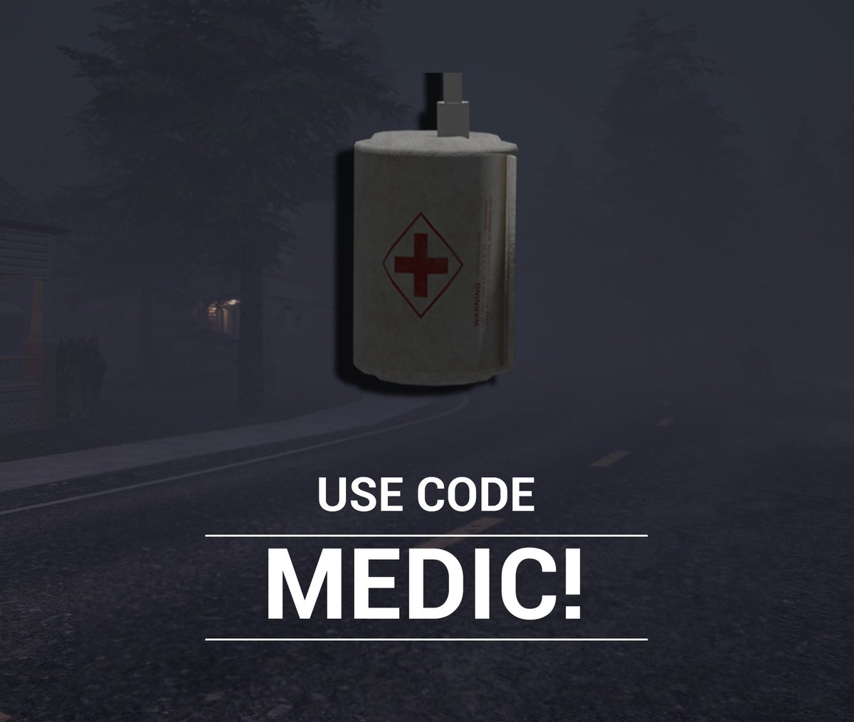 DeliriaGame's tweet photo. It's officially 1 year since Deliria was unveiled to the public for the first time, to celebrate log into Deliria today and use code 'MEDIC!' in the store for a free Camera charm!🎁

#UnrealEngine #UE4 #indiegame #gamedev #indiedev #steam #earlyaccess #horror #indiehorror https://t.co/BrTcCpZZJJ
