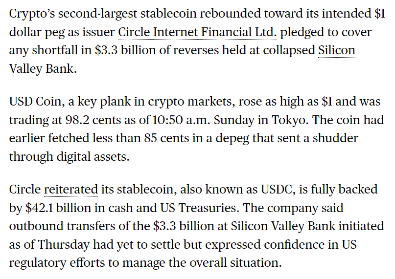 ArendJanKamp's tweet photo. Tot zo ver weer een crypto mythe dat ze volledig los staat van de gewone financiële wereld, want er is alweer een stablecoin aan het wiebelen 
#SVB #Circle #USDC
https://t.co/oxIx6iPnGT https://t.co/SZpaZFErcp