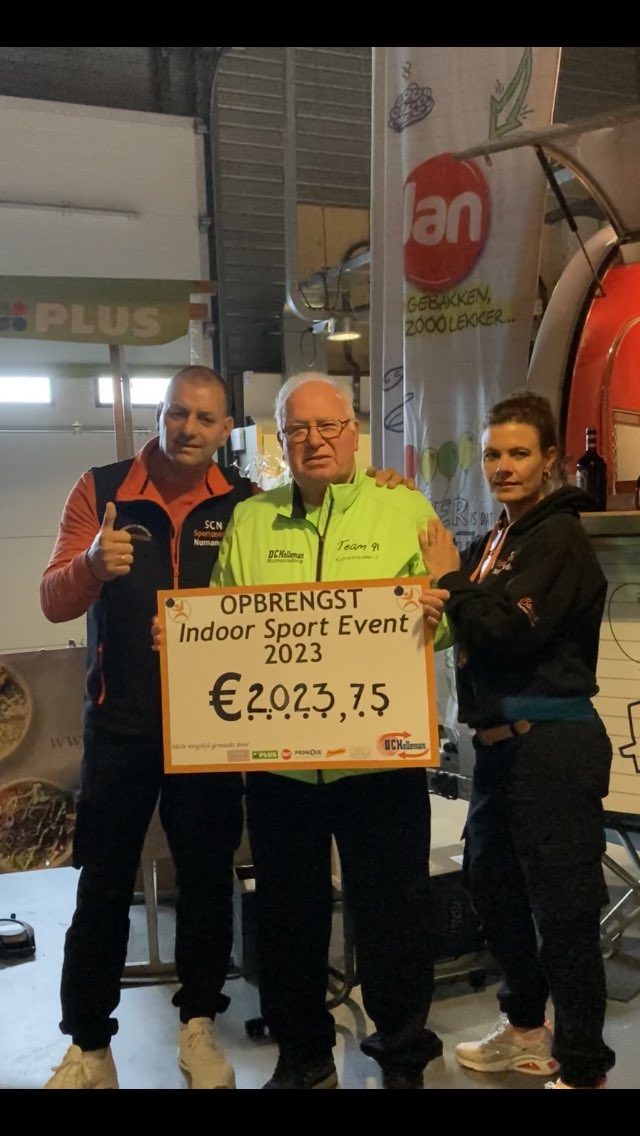 Wat een mooi voorlopig bedrag heeft het Indoor Sport Event voor <a href="/Stg_Roparun/">Stichting Roparun</a> opgebracht.
Dank je wel aan alle sporters en sponsoren. Geweldig!!