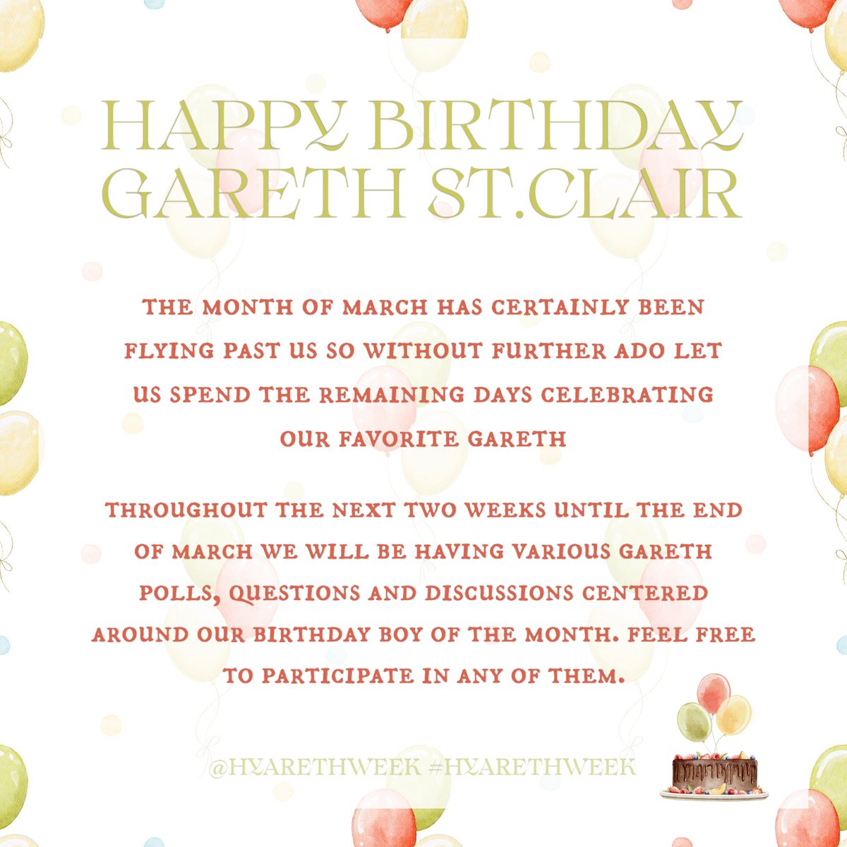 hyarethweek's tweet photo. ✨“... 1796 gareth had been born in march”
— finally starting our gareth birthday celebrations. 🥳 tag, mention, quote or use the #hyarethweek any of your tweets and we will retweet it.
#garethstclair #bridgerton✨ https://t.co/YcL1bhoAx6