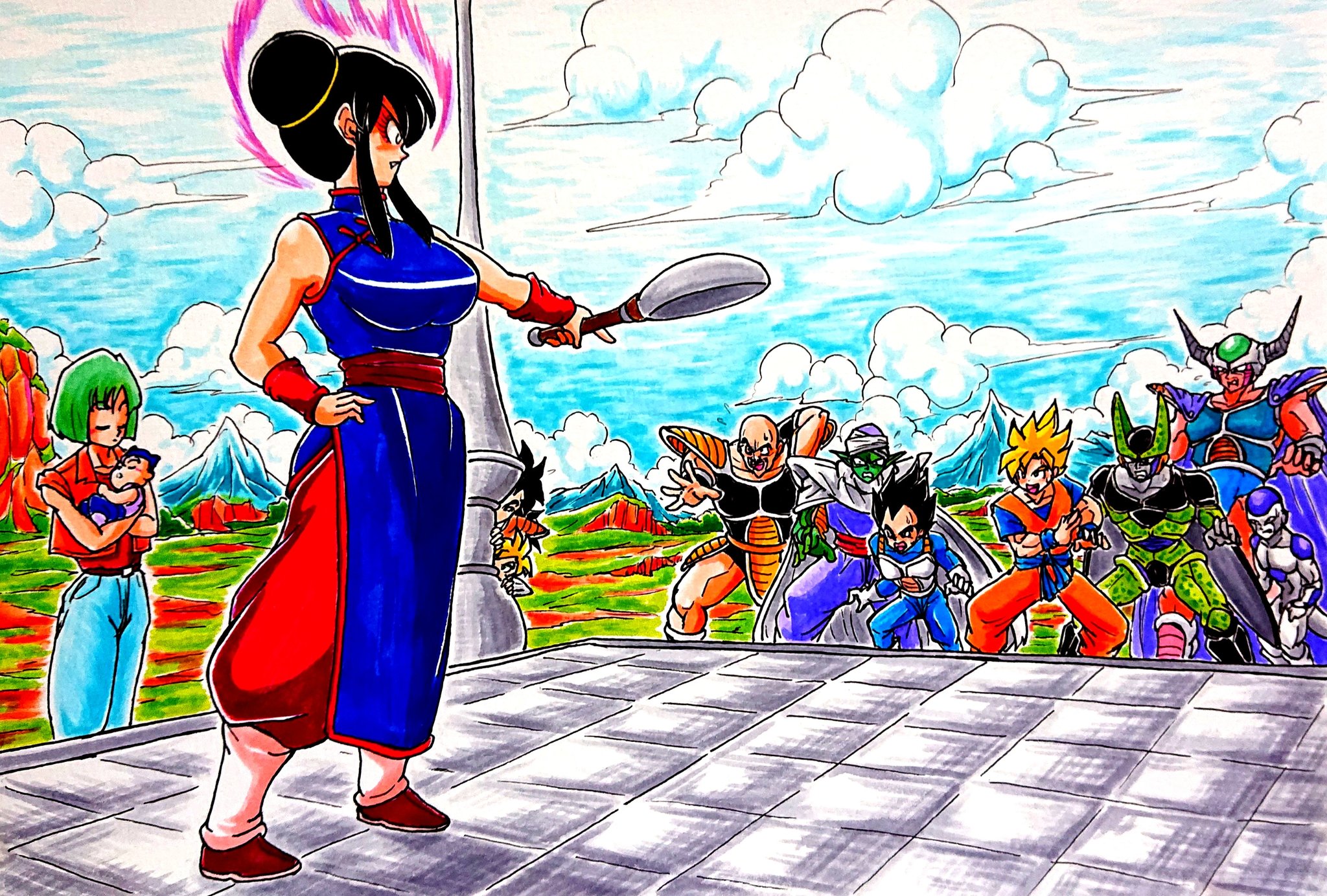 area51 on X: DRAGONBALL IF Chichi-GAME Chichi「Everyone hides and just  plays without doing any work…need punishment」 Goku&others「Wait,wait‼️」 Bulma 「Chichi,please feel free to do so」 Vegeta「Bulma⁉️」 Gohan&Raditz「Amazing…」  Dragonball ...