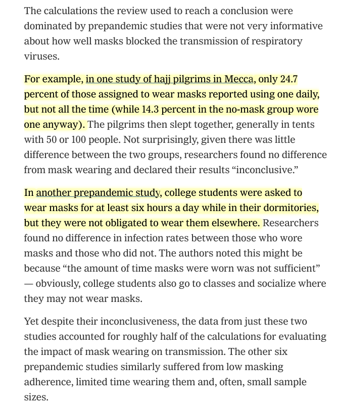 zeynep's tweet photo. I'm muting the other thread because *nobody* is engaging the arguments. It's all.. you're a sociologist. (YES! We do causal inference!😂).

Nobody is engaging the actual only *eight* prepandemic studies in Cochrane review.

Nobody is discussing 2020, when all this mattered most. https://t.co/AS1qppGj1a