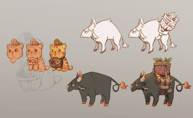 Old concept art for the grad project, which now has a twt acc! Come give it a follow and watch me grind through the rest of the development    