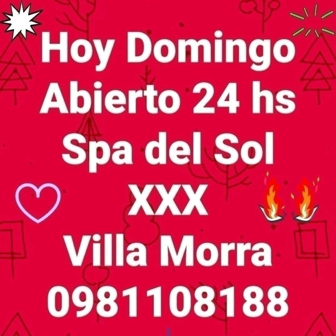spadelsolpy's tweet photo. "ABIERTO 24hs 365 dias" Spa del Sol XXX Villa Morra 0981108188 https://t.co/CKp3SoODRl
