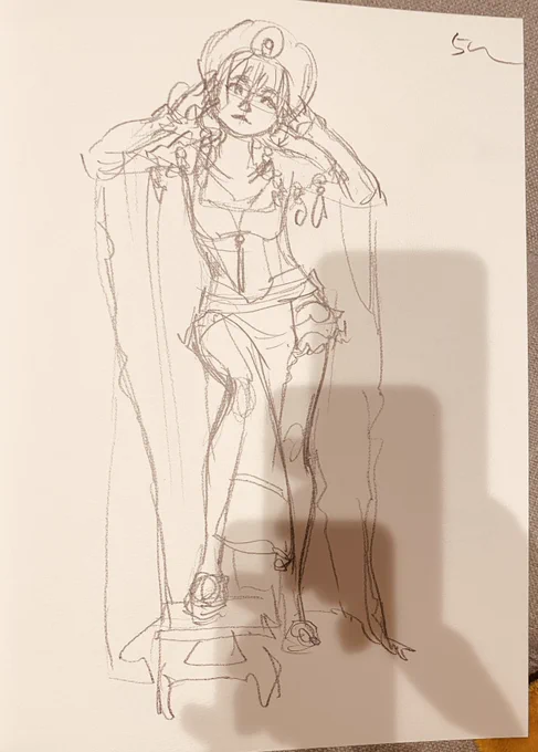 今日はクロッキー会でしたが、コスプレイヤーさん二人によるエルフを描きました。二人ポーズを5分は厳しかったです。 