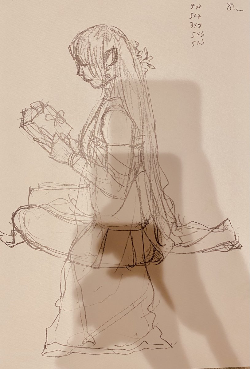 「今日はクロッキー会でしたが、コスプレイヤーさん二人によるエルフを描きました。二人」|多田由美のイラスト