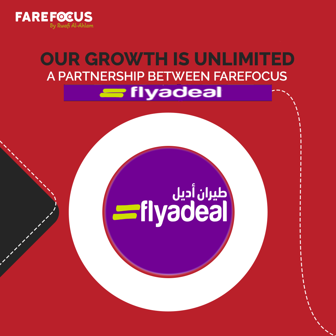 الآن يمكن لشركائنا ووكلائنا طلب الحجز علي طيران FlyAdeal من خلال الدردشه الفورية مع فريق العمليات الخاص بنا او عن طريق اي من قنوات التواصل الخاصة بنا بأسعار خاصة .
نحن سعداء حقًا بهذة الشراكه ، تابعونا للحصول على المزيد من الأخبار الجيدة والعروض الحصريه في الفترة القادمة #2023