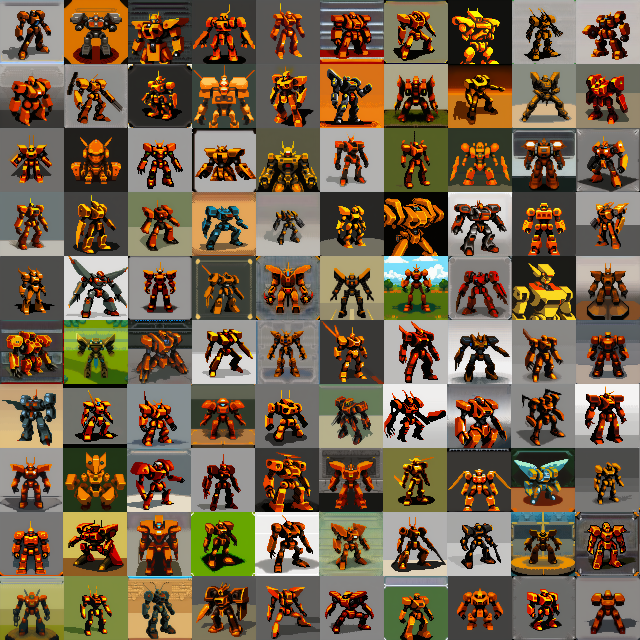 lukaszkups's tweet photo. (another) AI-generated mecha #moodboard, while working on #monolithWars game 🎨🤖

#indiegame #indiedev #indiegamedev #gamedev #pixelart https://t.co/9b6zOwRAXv