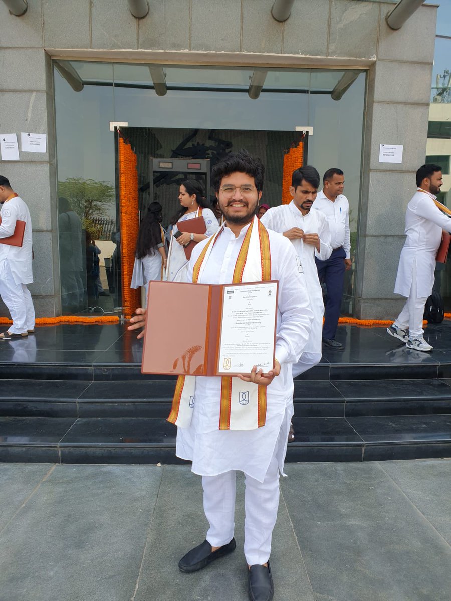 DrManishJangid's tweet photo. If your teacher, parents, and friends believes you can do something, you’re more likely to do it and finally I have owned it.
#PhDDegree
#JNUConvocation https://t.co/WaC1BKHj4V