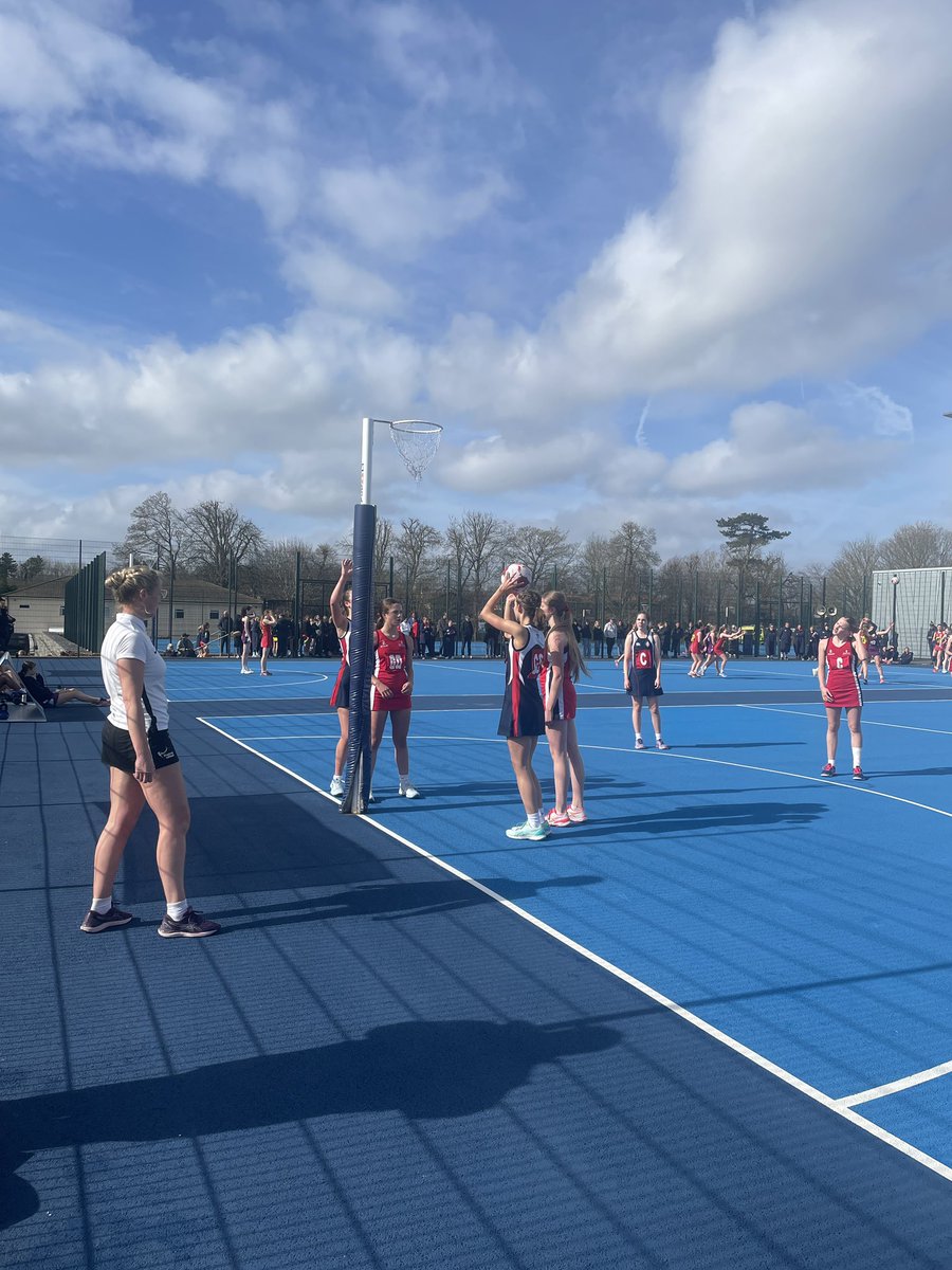 Half way through @EnglandNetball National Finals: 3 wins, 2 losses, 3 to go! The sun is shining here @oundleschool and the whole squad is making the most of this opportunity! #KingsSport #ShapedbyKings