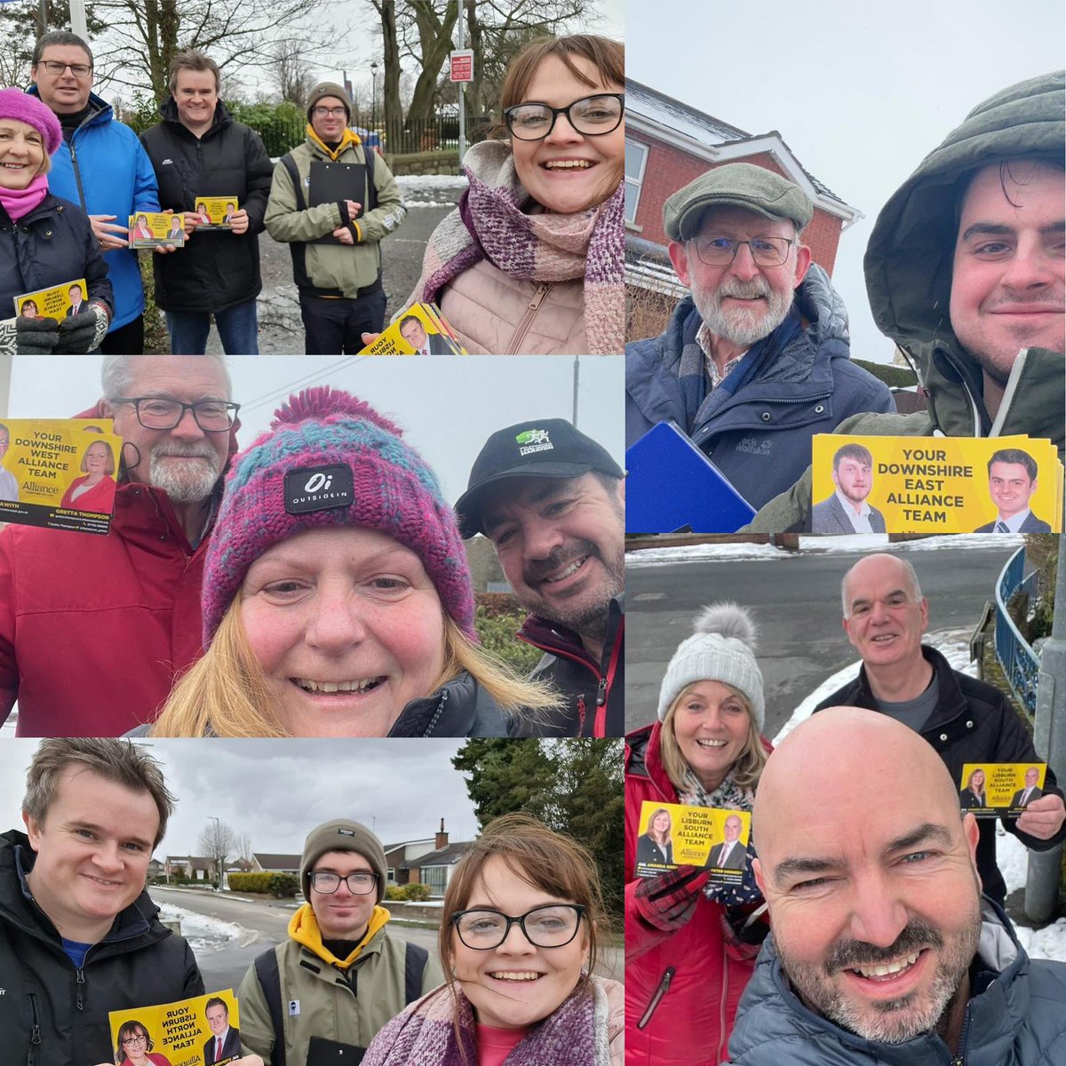 NicolaParker_5's tweet photo. We have some team 💛💪 lots of us out across our DEAs in Lagan Valley yesterday! https://t.co/AZKHyV3Ih3