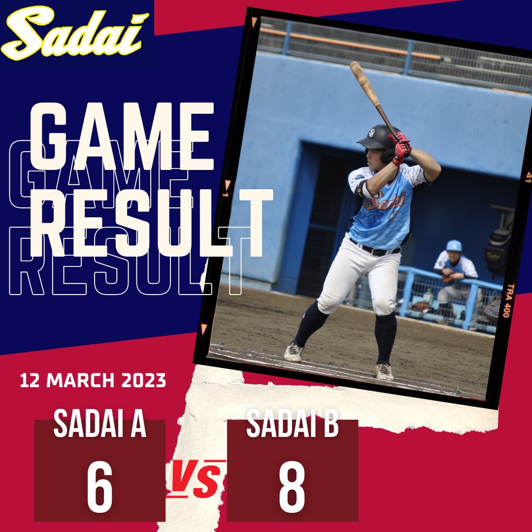 sadaiBaseball's tweet photo. 【GAME RESULT】
⚾️佐賀大学A vs 佐賀大学B
📣佐賀大学Bが勝利。吉澤(新3年福岡中央)、石井(新2年 福翔)が久しぶりの実戦登板👍
佐藤(新4年 城南)が投打で活躍✨
#佐賀大学 #春から佐大
#佐賀大学硬式野球部 #Sadai https://t.co/soncrsVJ5F