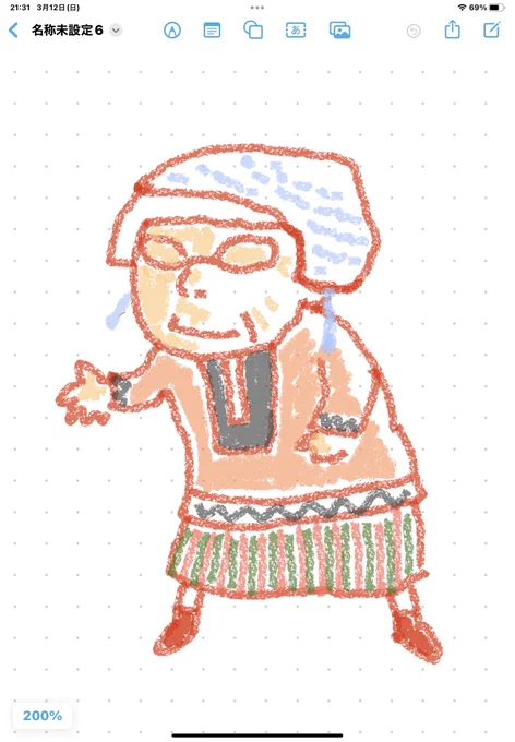 胃痛と花粉症で間が空いてしまい‥夜はタブレットでお絵描きをしたりしていました。 