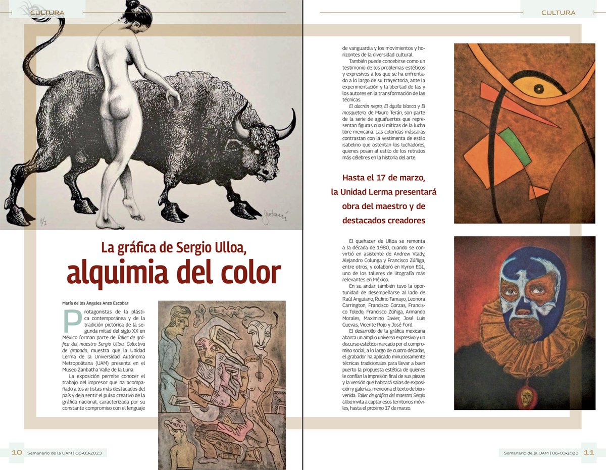 lauammx's tweet photo. La gráfica de Sergio Ulloa, alquimia del color
.
#UAM #SoyUAM
#MujeresUAM #8MUAM https://t.co/KBt7ScjMSq