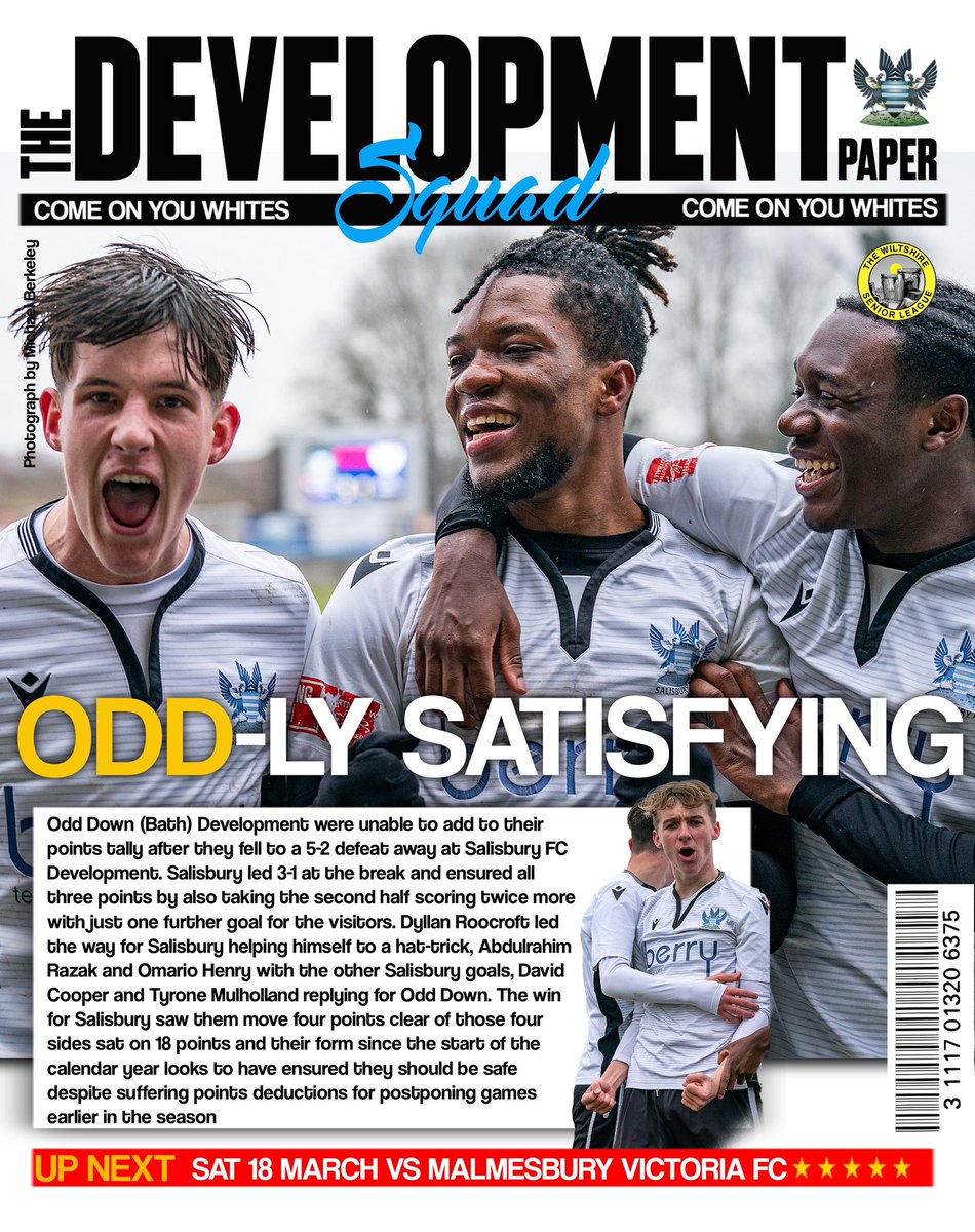 SalisburyFC_Dev's tweet photo. Yeah that’s the headline 👊🏼 @WiltsLeague for the write up @MichaelBerkel13 for 📸 https://t.co/l0gYxtbUfi