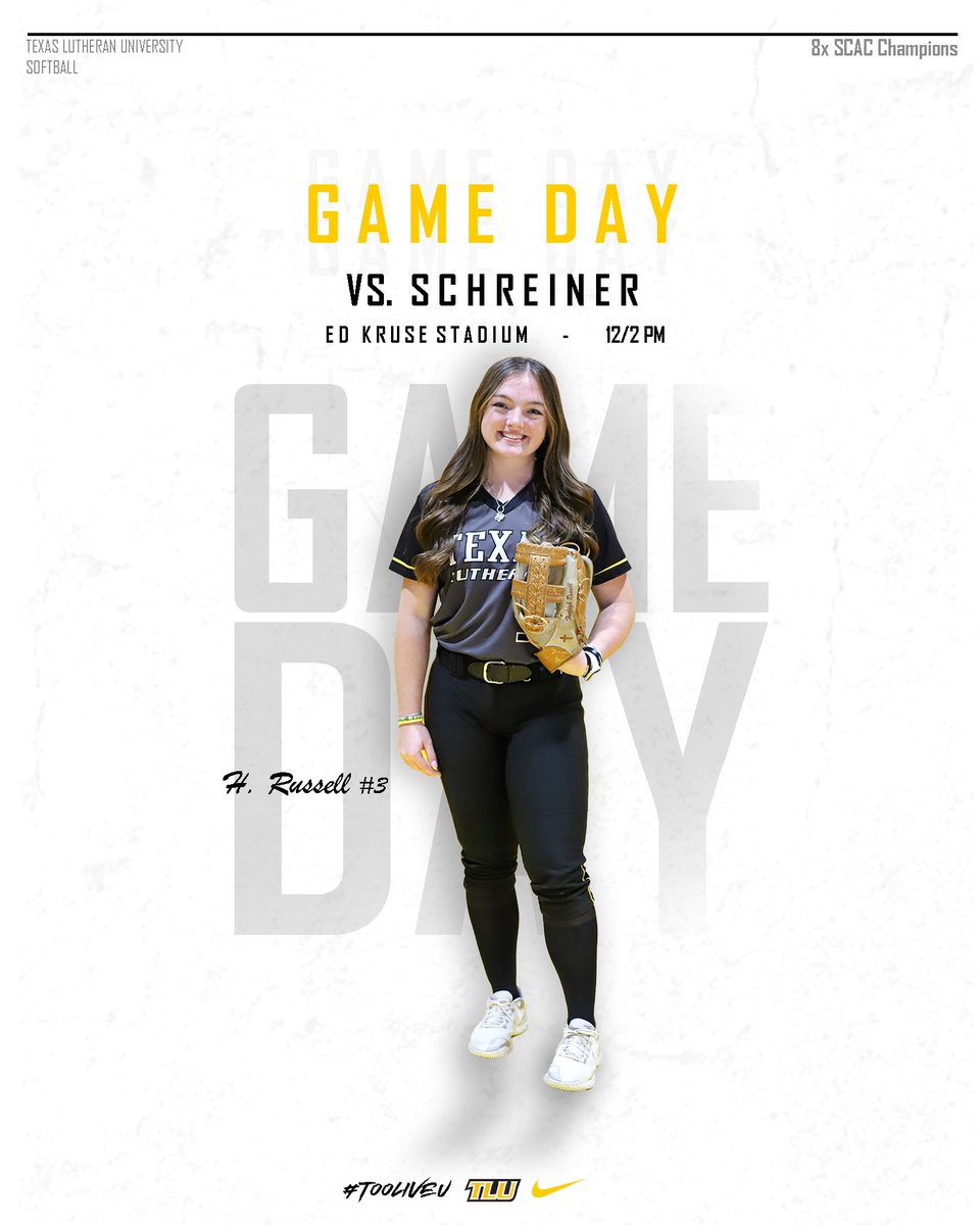 TLUsoftball's tweet photo. Goin for the sweep 🧹 

🆚: Schreiner
⏰: 12/2 PM
🏟️: Ed Kruse Stadium
📍: Seguin, Texas
💻: https://t.co/swzKCL8yI9
📊: https://t.co/Iw8YR83lUf

#TooLiveU | #PupsUp https://t.co/S8s7D4IUsw